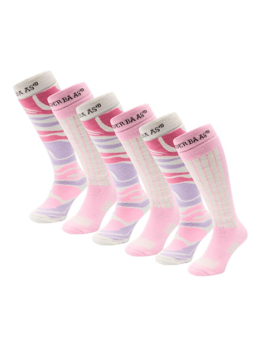 Skarpety narciarskie - Damskie - 6 par - Powder Rose