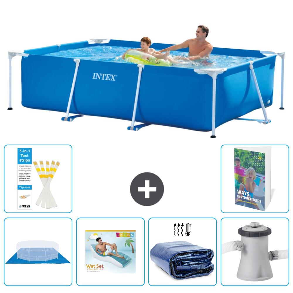INTEX Basen ze stelażem Prostokątny - 260x160x65 cm - 7-częściowy S171