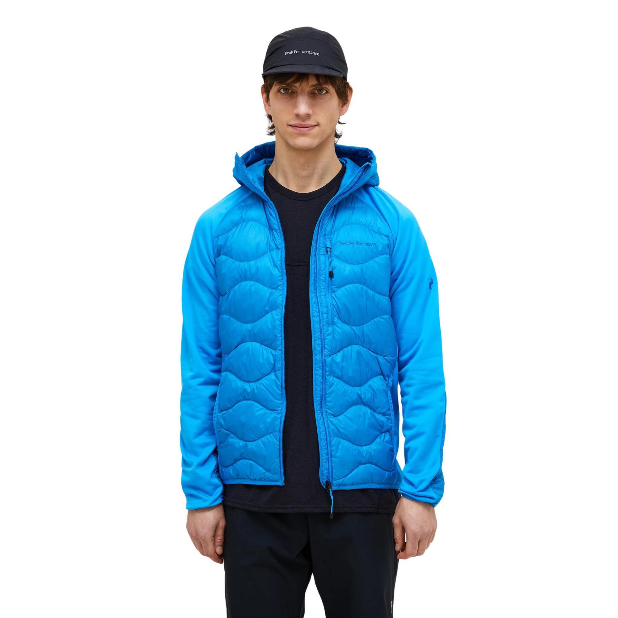 Kurtka Peak Performance puchowa męska Helium Down Hybrid Hood niebieska - XL