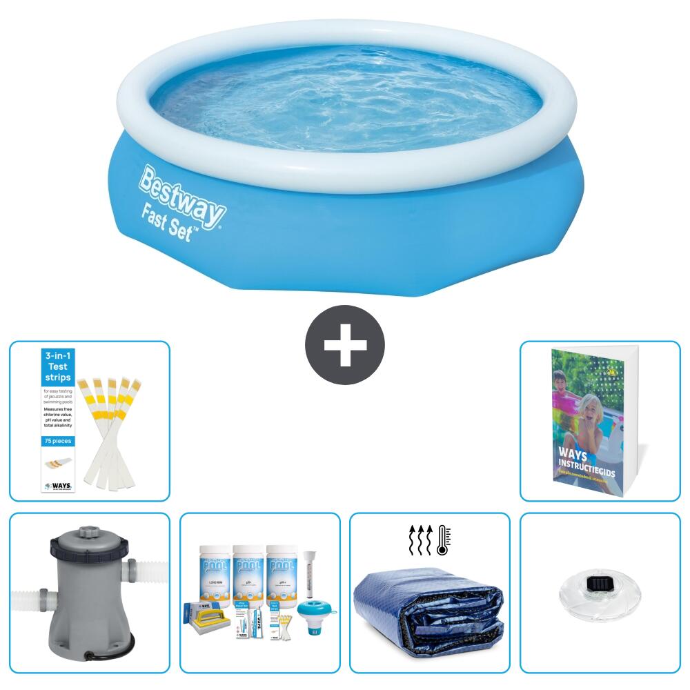 BESTWAY Basen Fast Set Okrągły - 305x76 cm - 7-częściowy S228