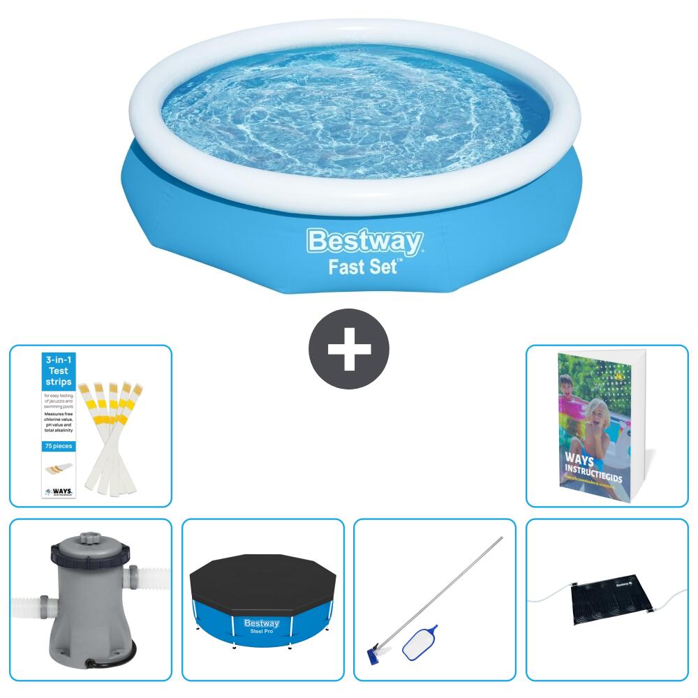 BESTWAY Basen Fast Set Okrągły - 305x66 cm - 7-częściowy S241