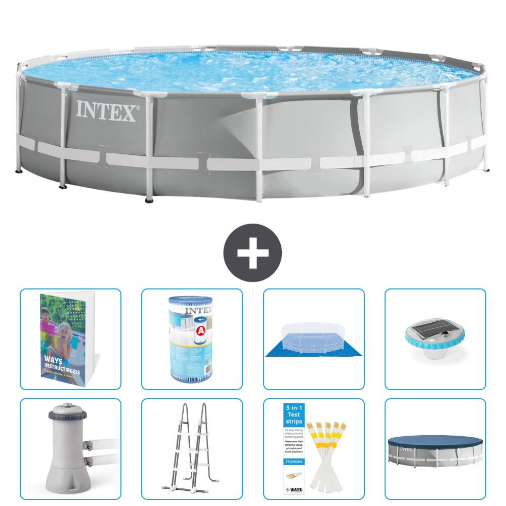 INTEX Basen Prism Frame Okrągły - 457x107 cm - 9-częściowy S622