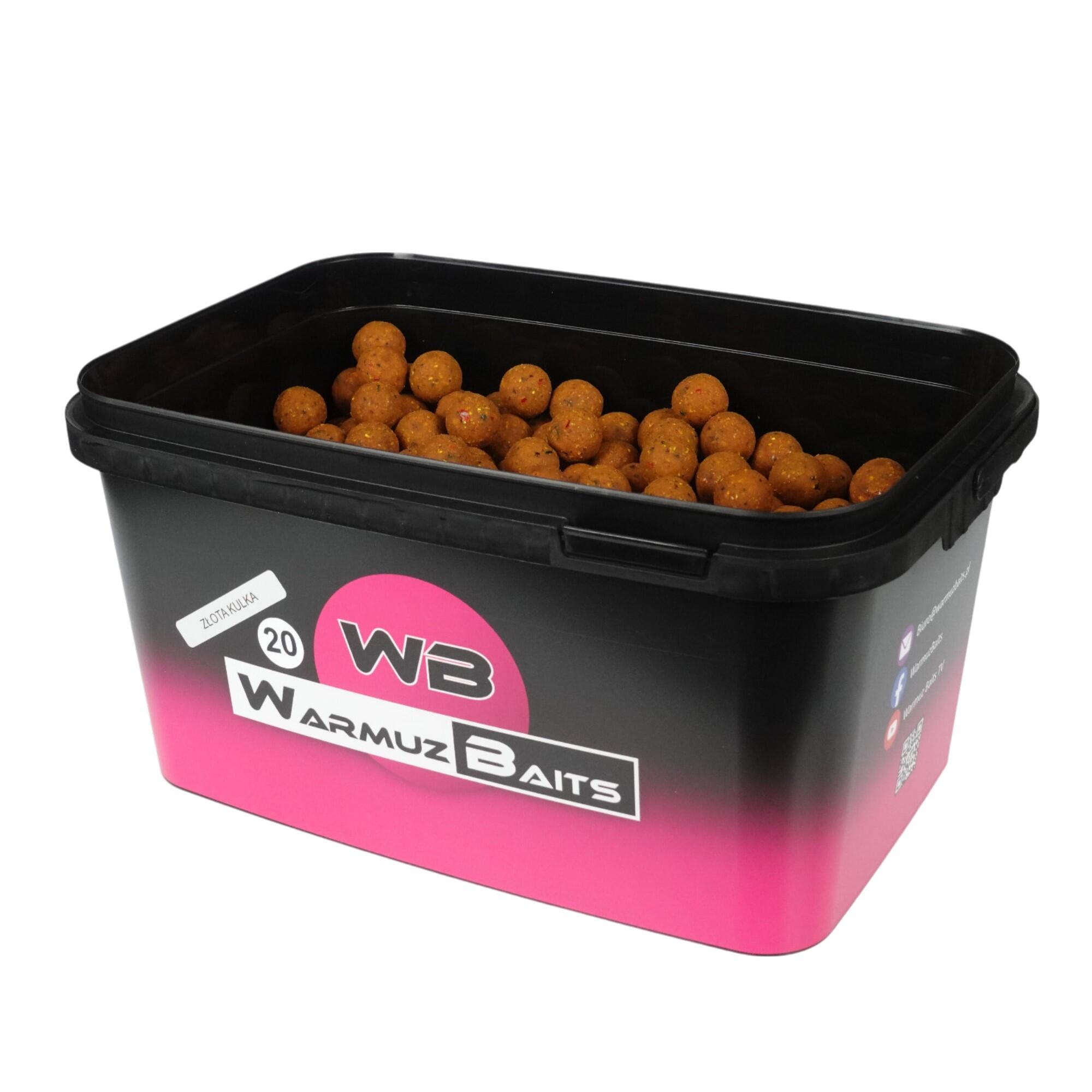 Kulki zanętowe 20mm Warmuz Baits Wiadro 3kg ZŁOTA KULKA