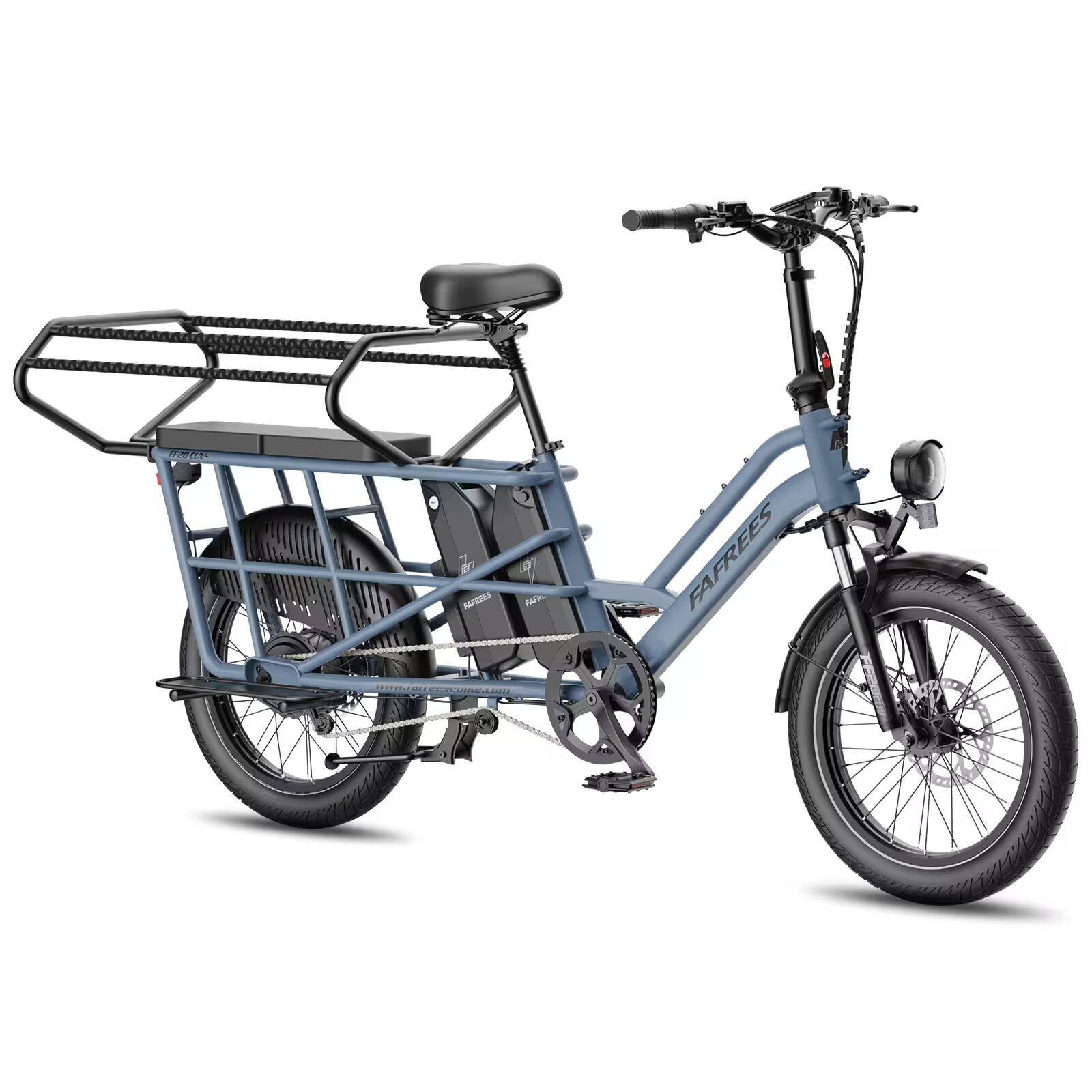 Cargo E Bike FF20 CUV Baterie 2x15Ah 170km Fat Opony Fotelik Dziecko 200kg