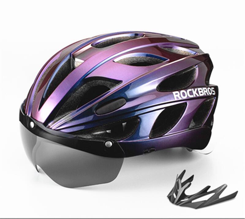 Kask rowerowy ROCKBROS z okularami 57-62cm
