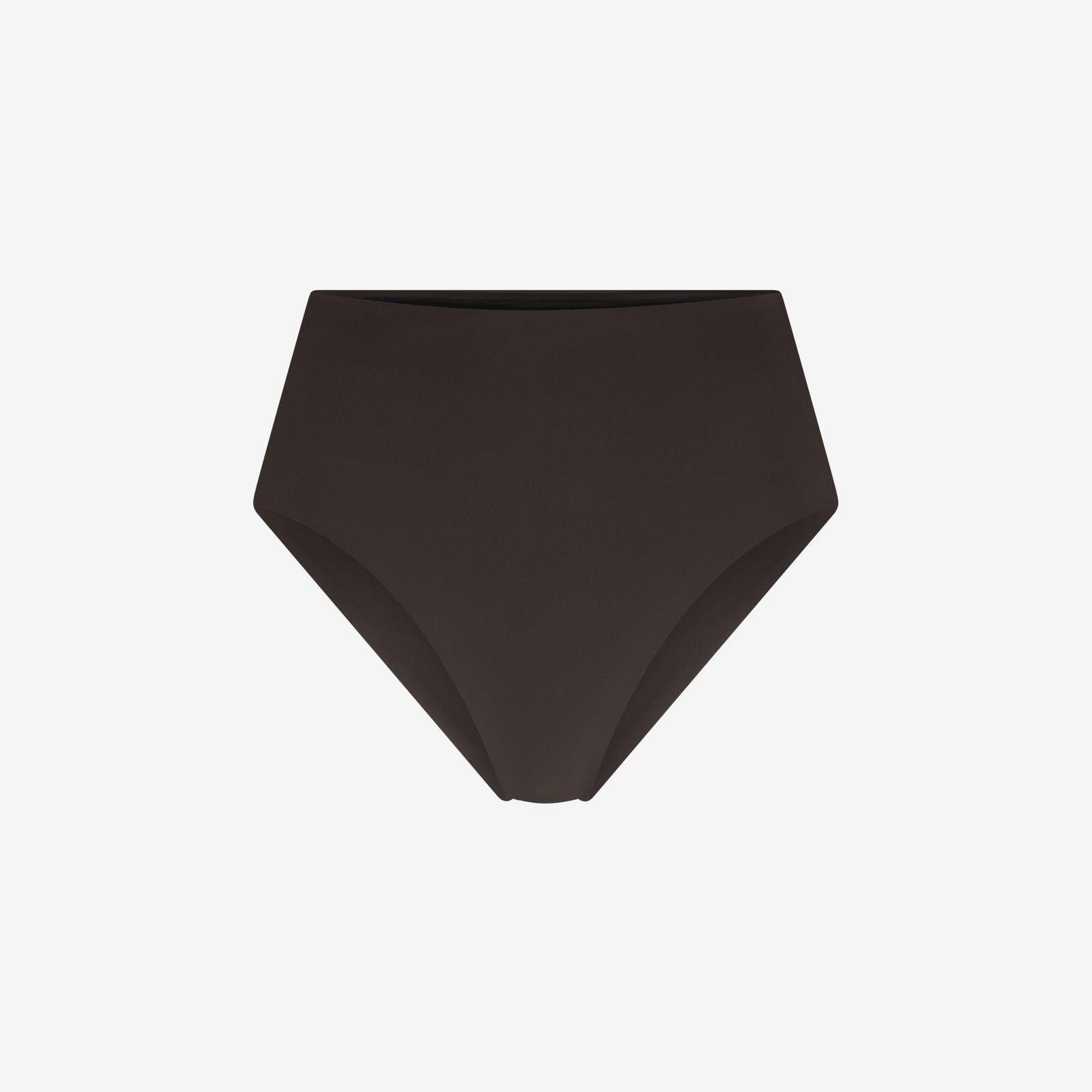 Damskie premium bikini z wysokim stanem do pływania & surfingu - Brązowy