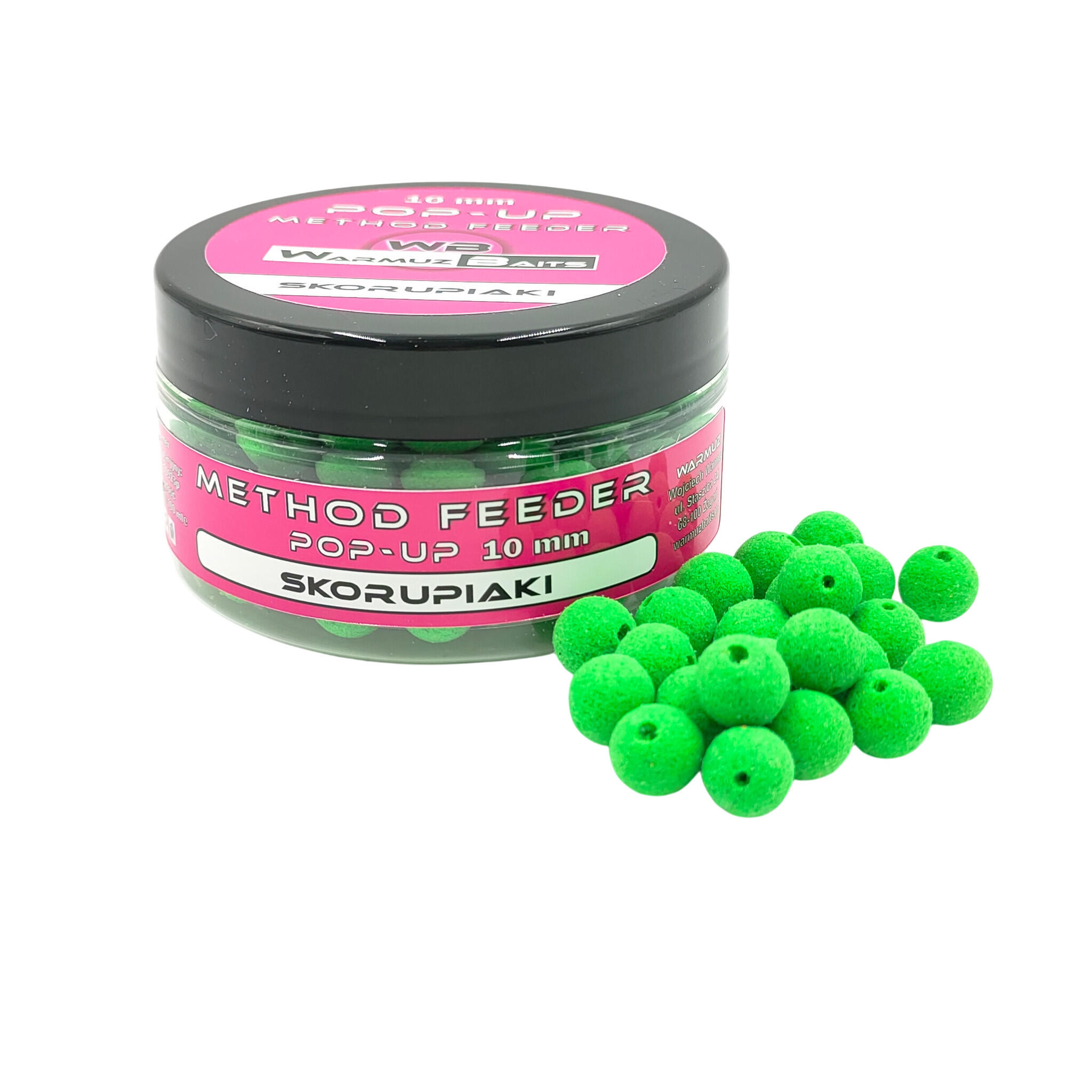Kulki Pływające Pop Up 10mm z dziurką Warmuz Baits 100ml SKORUPIAKI