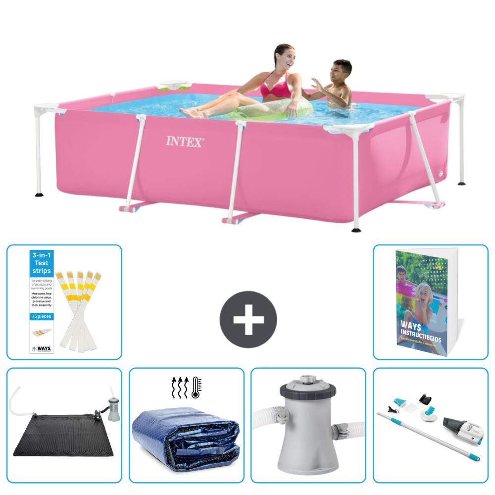 INTEX Basen ze stelażem Prostokątny - 220x150x60 cm - 7-częściowy S82