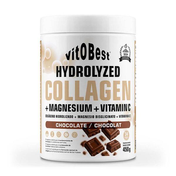 Hydrolizowany kolagen z magnez z witamina C - 450 g czekoladowy VitoBest