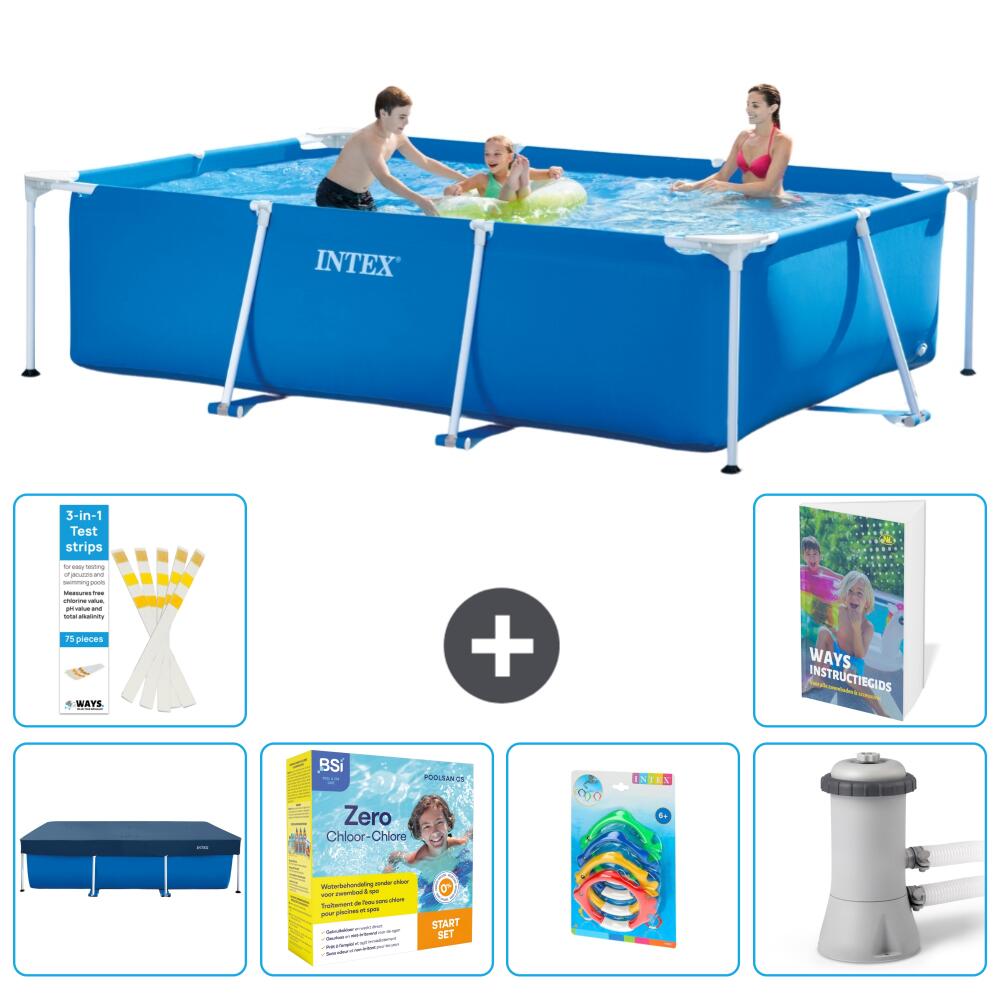 INTEX Basen ze stelażem Prostokątny - 300x200x75 cm - 7-częściowy S57
