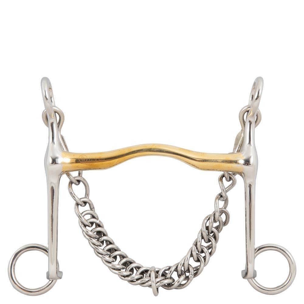 Wędzidło z łańcuszkiem dla konia BR Equitation 12mm/140mm