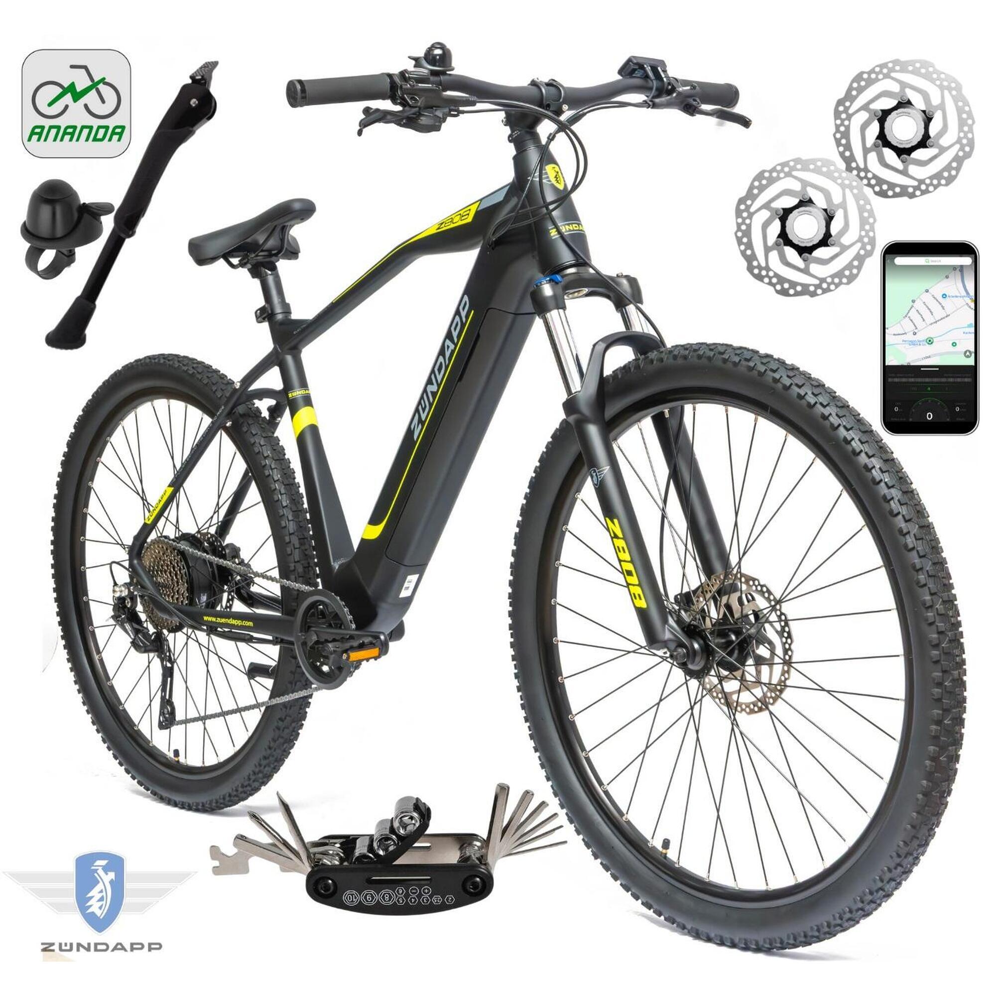 Rower Elektryczny Męski Damski Górski 29 SHIMANO Deore 250W Aplikacja 2025
