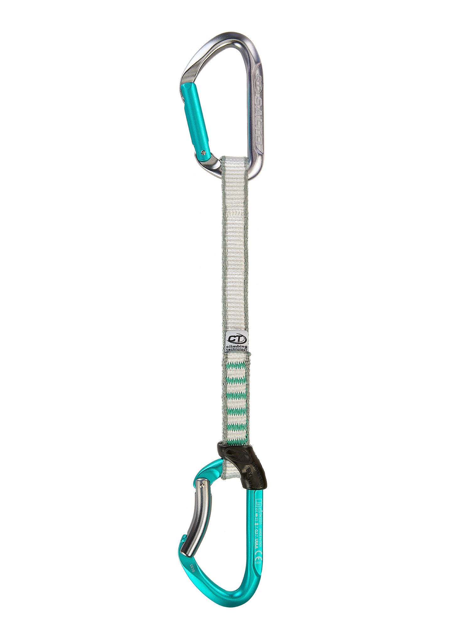 Ekspres wspinaczkowy Salto Set NY 22 cm - titanium/acquamarine