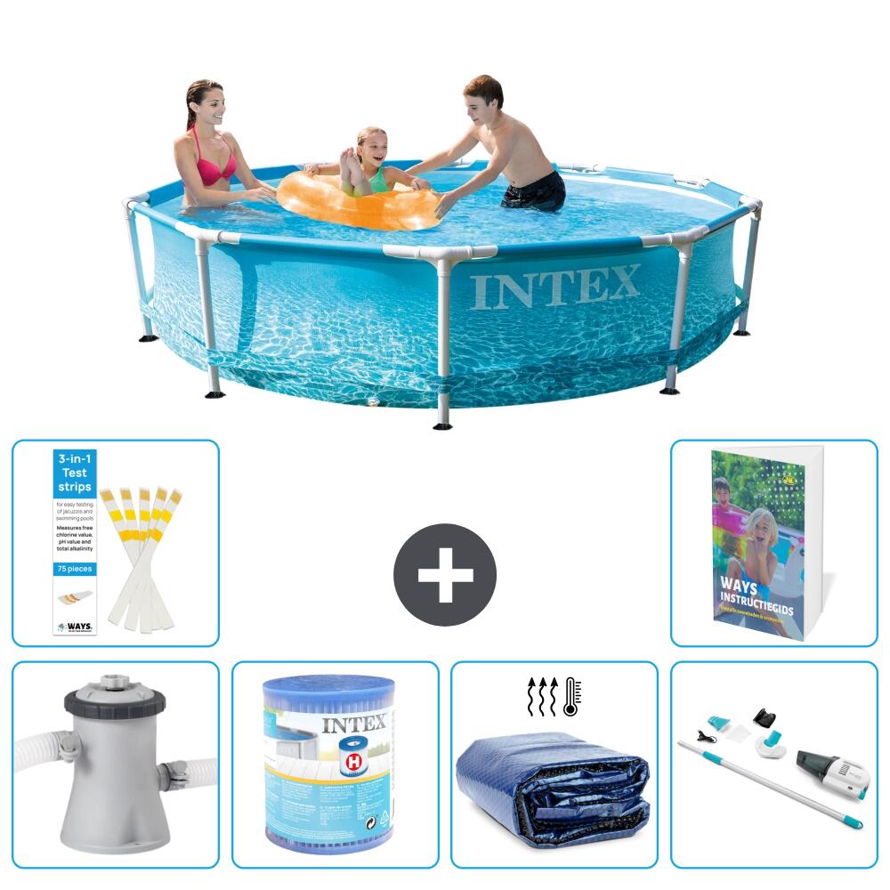 INTEX Basen ze stelażem Okrągły - 305x76 cm - 7-częściowy S201