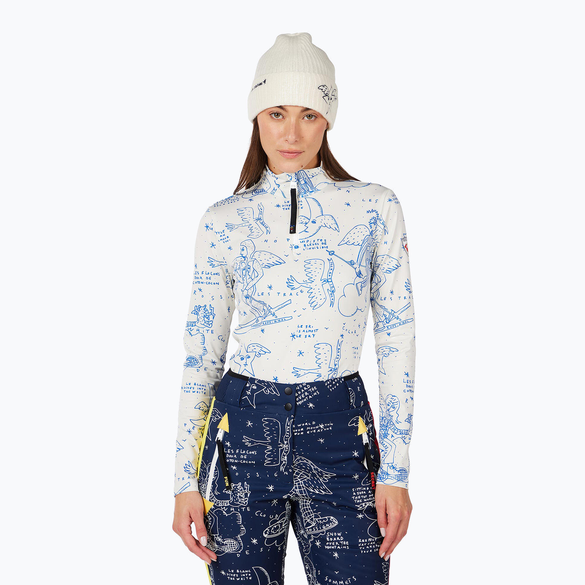 Bluza damska Rossignol JCC Booster Half Zip snow angel