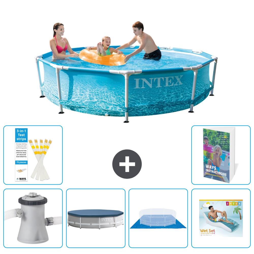 INTEX Basen ze stelażem Okrągły - 305x76 cm - 7-częściowy S322