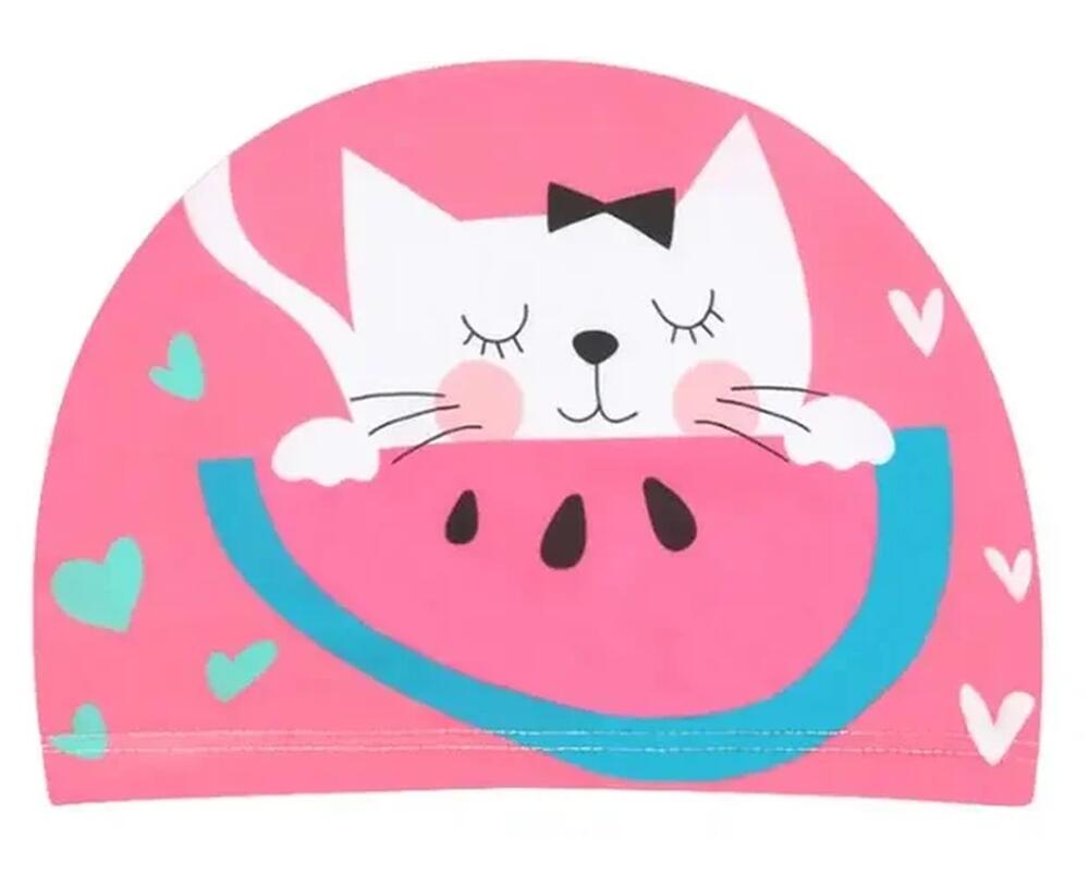 Czepek pływacki materiałowy dla dzieci na basen Aqua-Sport Polyester Printed Cap