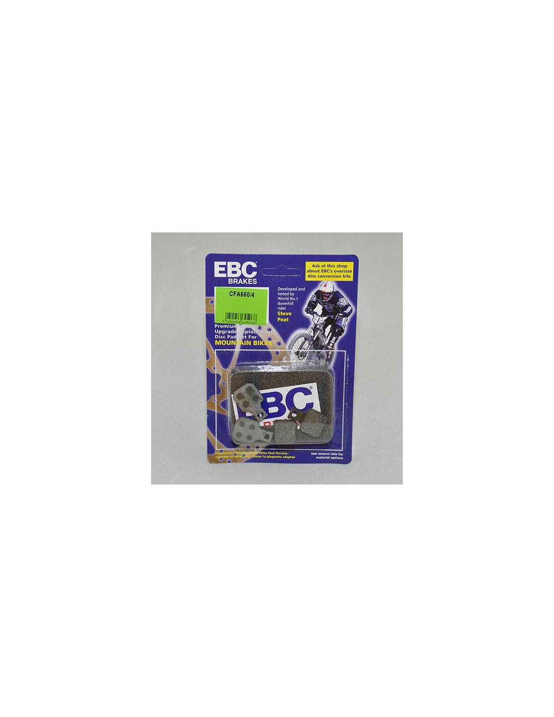 Klocki hamulcowe rowerowe (organiczne) EBC Brakes CFA660/4
