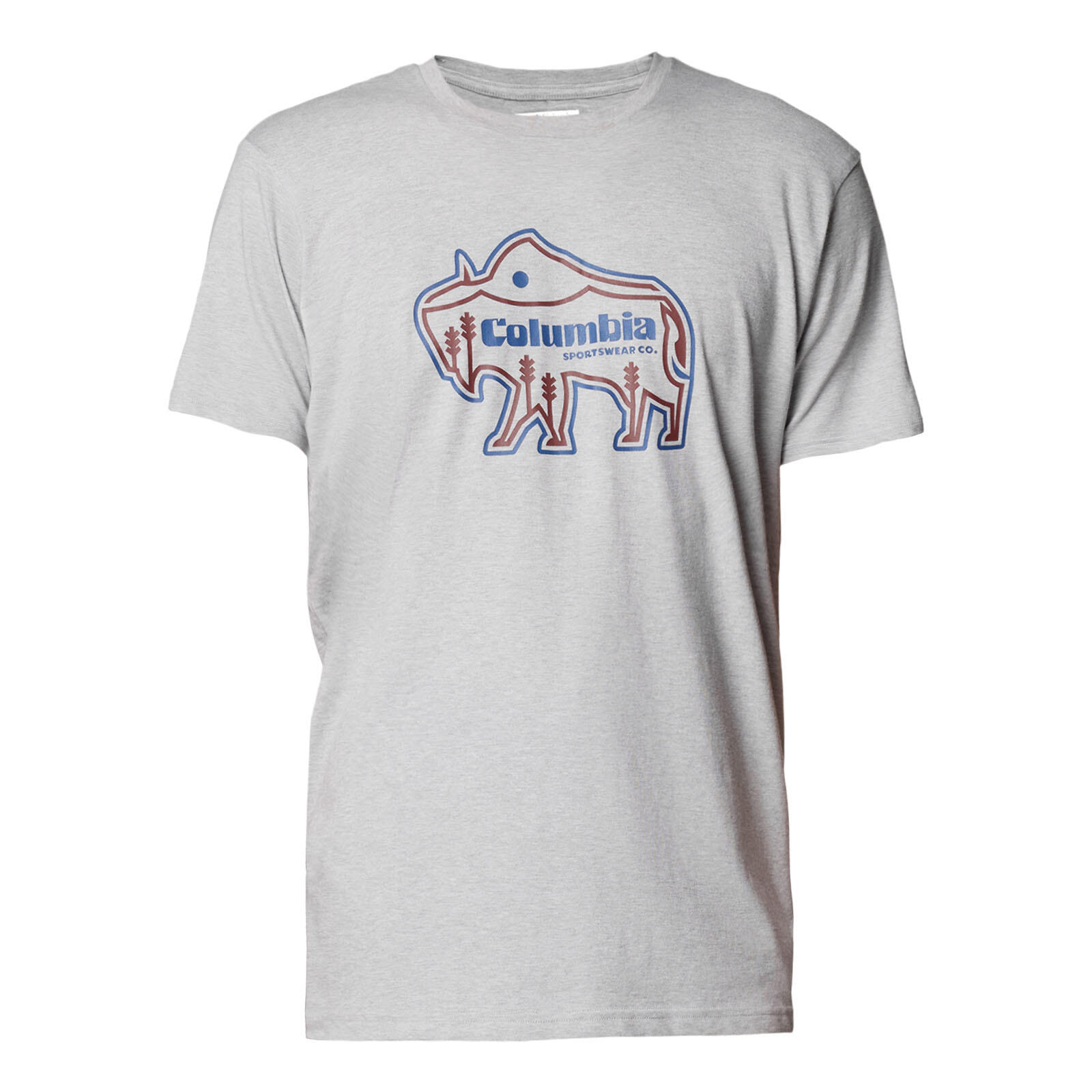 COLUMBIA Koszulka męska Rockaway River Outdoor SS columbia grey heather-M