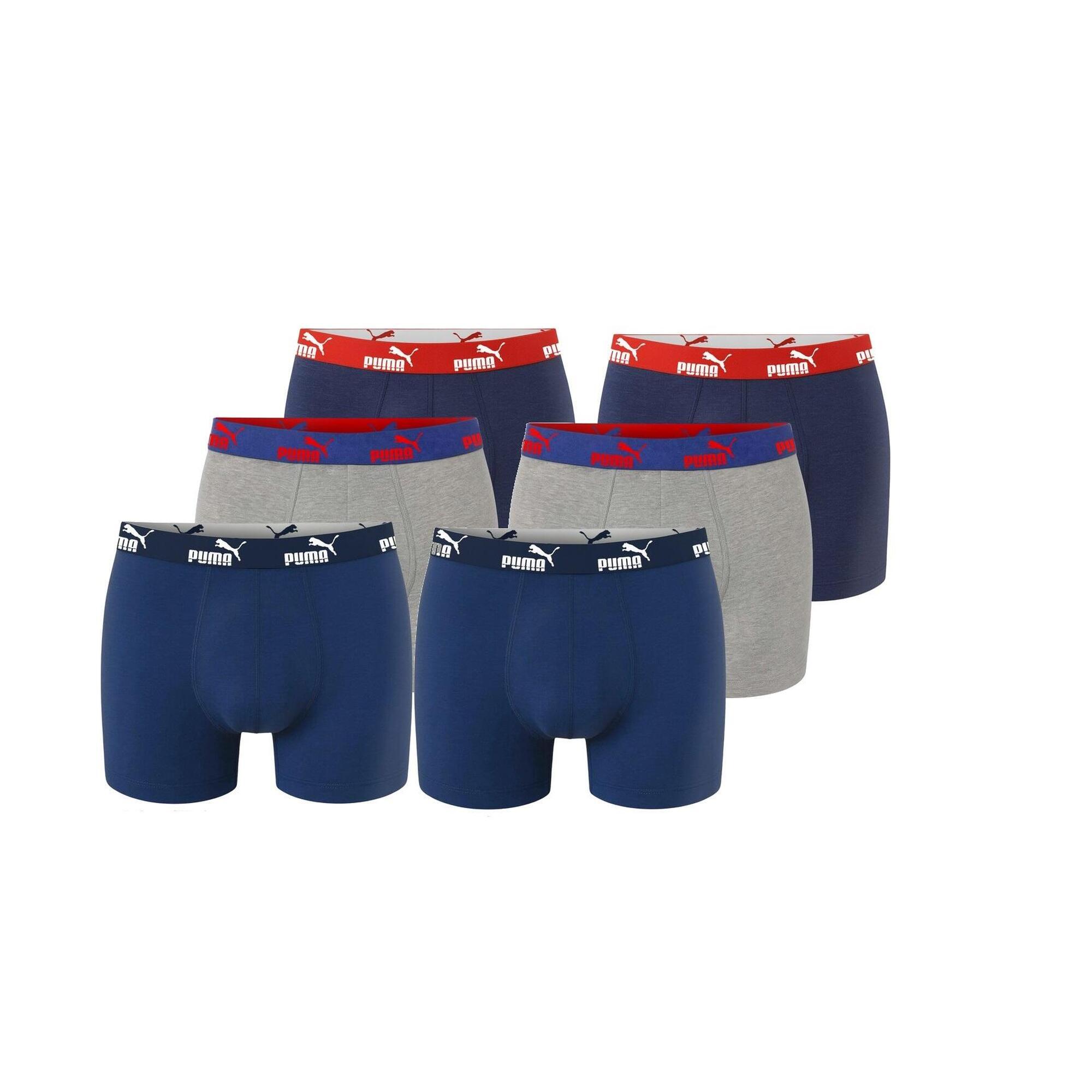 Bokserki majtki męskie Puma Boxershorts 6-pak bawełniane