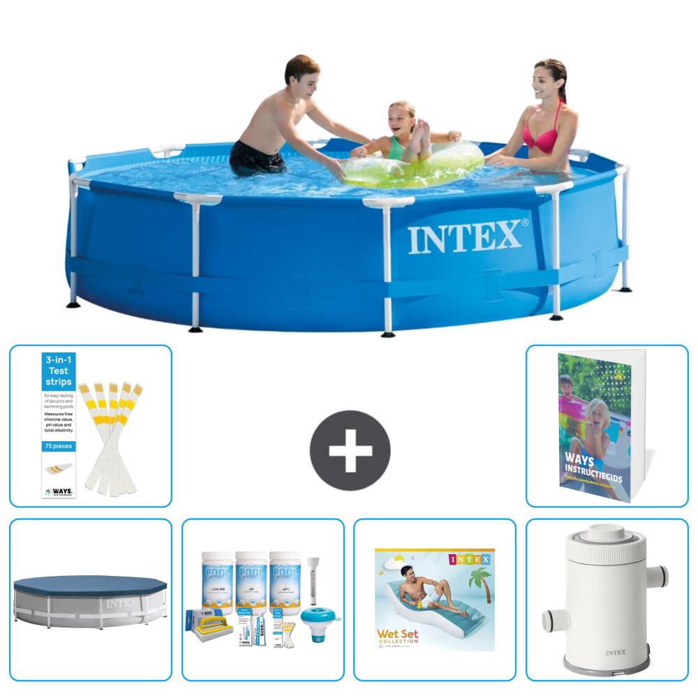 INTEX Basen ze stelażem Okrągły - 305x76 cm - 7-częściowy S161