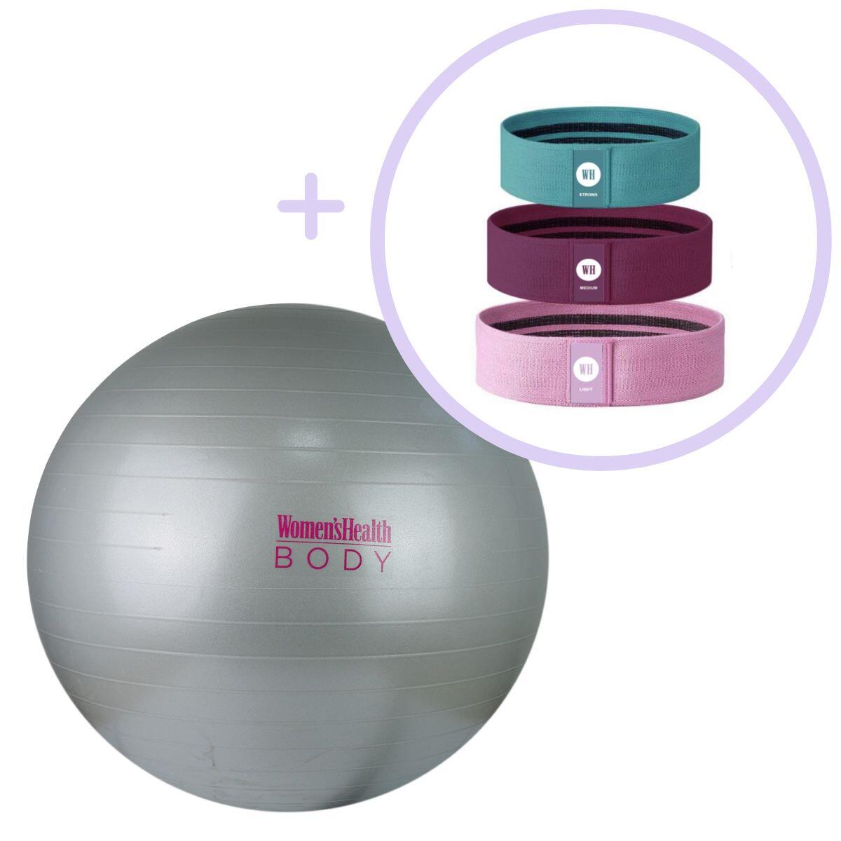 Women’s Health - Fitness Ball ⌀65cm + 3-pack Booty Bands