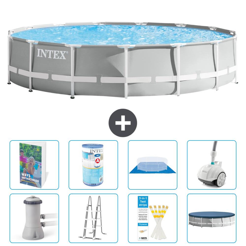 INTEX Basen Prism Frame Okrągły - 457x107 cm - 9-częściowy S549