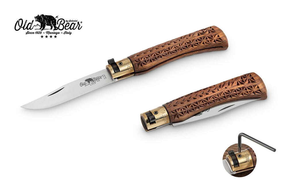 Nóż składany Antonini Carved Walnut M Stainless BL