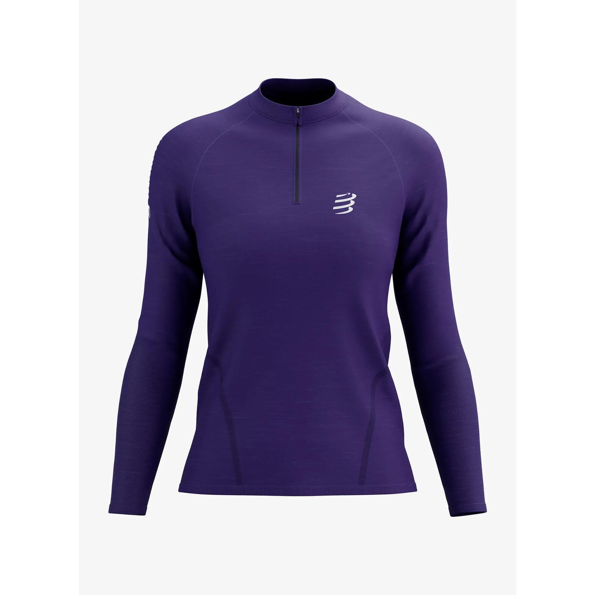 Bluza do biegania damska Compressport Trail HZ LS Tshirt W