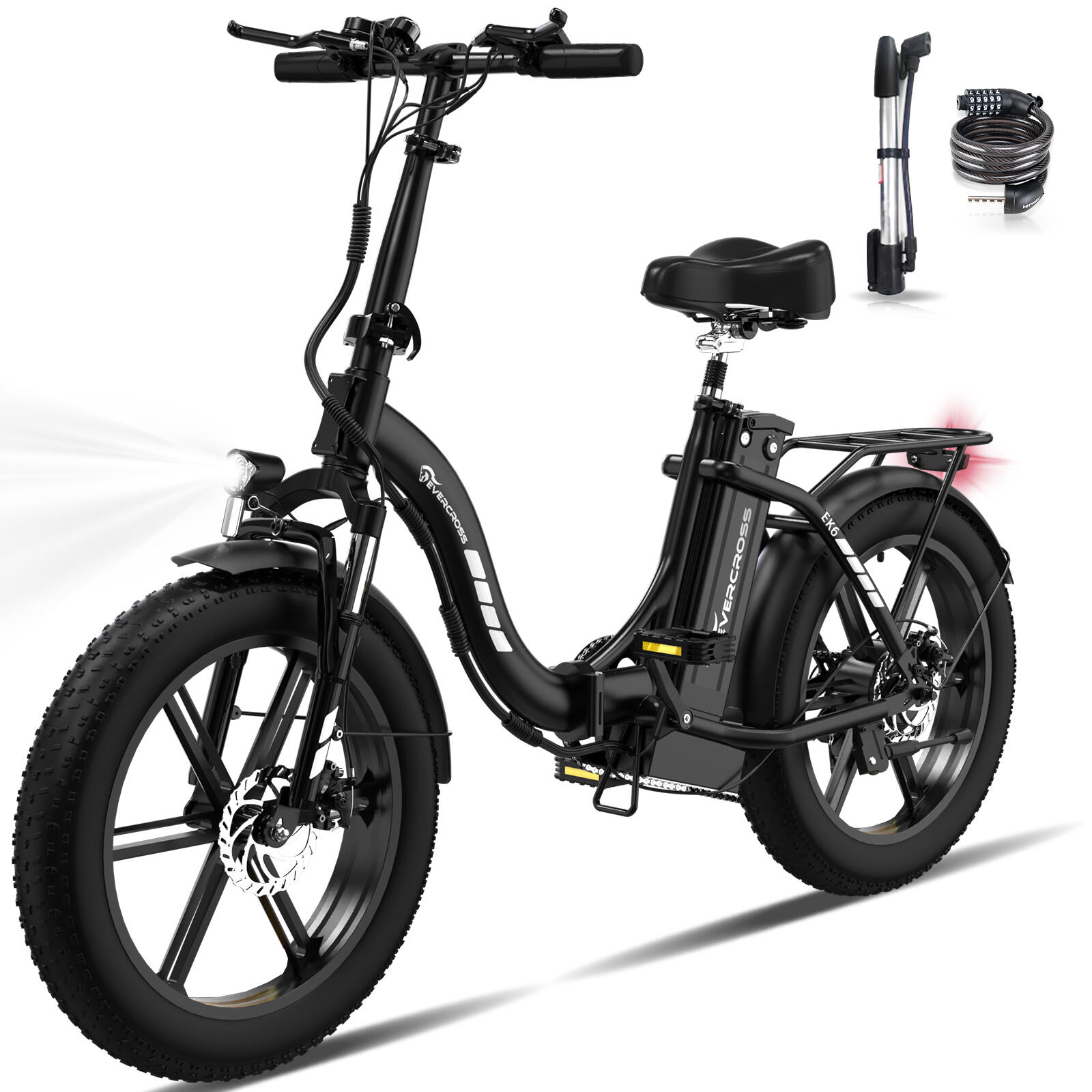 Rower elektryczny składany dla dorosłych EVERCROSS - EK6