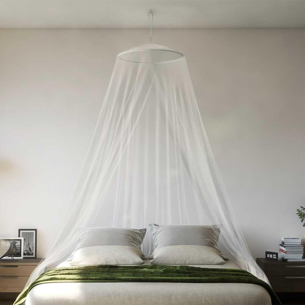 VidaXL moskitiera na łóżko 220 mesh 56x56x220 cm biała