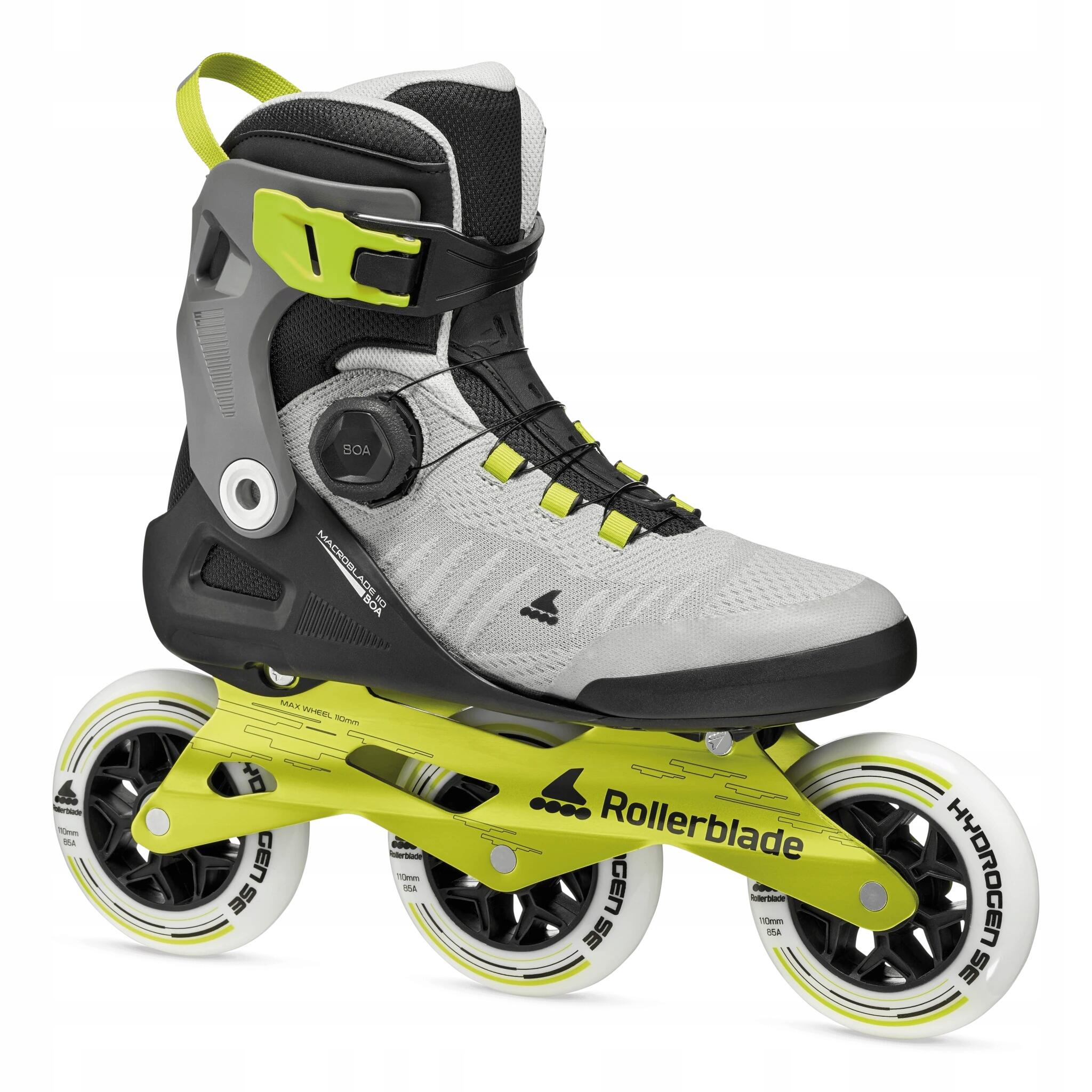 Męskie łyżworolki Rollerblade Macroblade 110 BOA Black/Grey/Lime
