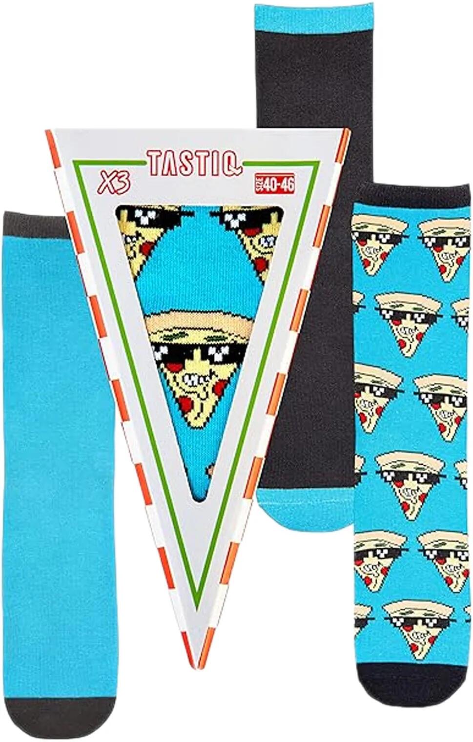Skarpety Tastic Skarpetki unisex 3-pak Pizza Giftbox Blue