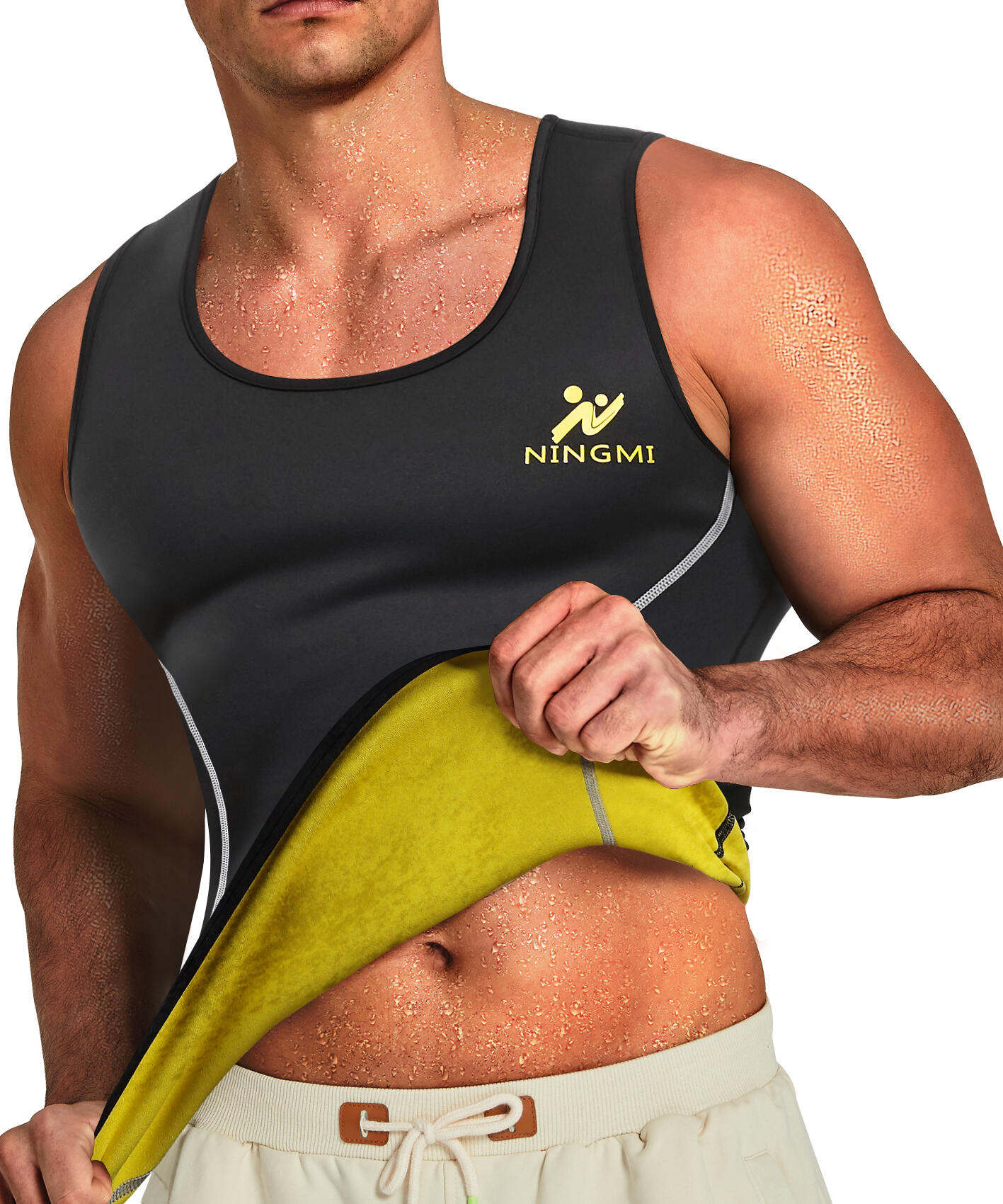 Męski wyszczuplający podkoszulek fitness neoprenowy SlimBody