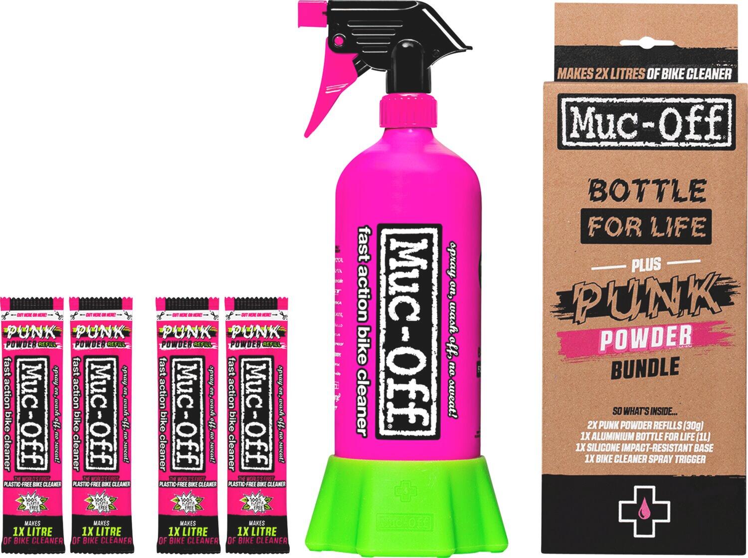 Muc-Off Bottle For Life zestaw z 4 x Punk Powder