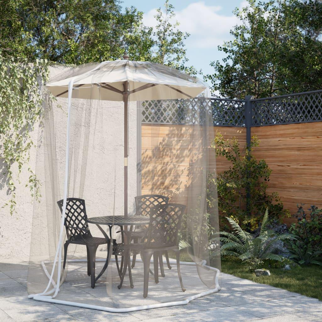 VidaXL moskitiera na parasol 220 oczek Ø300x230 cm biała