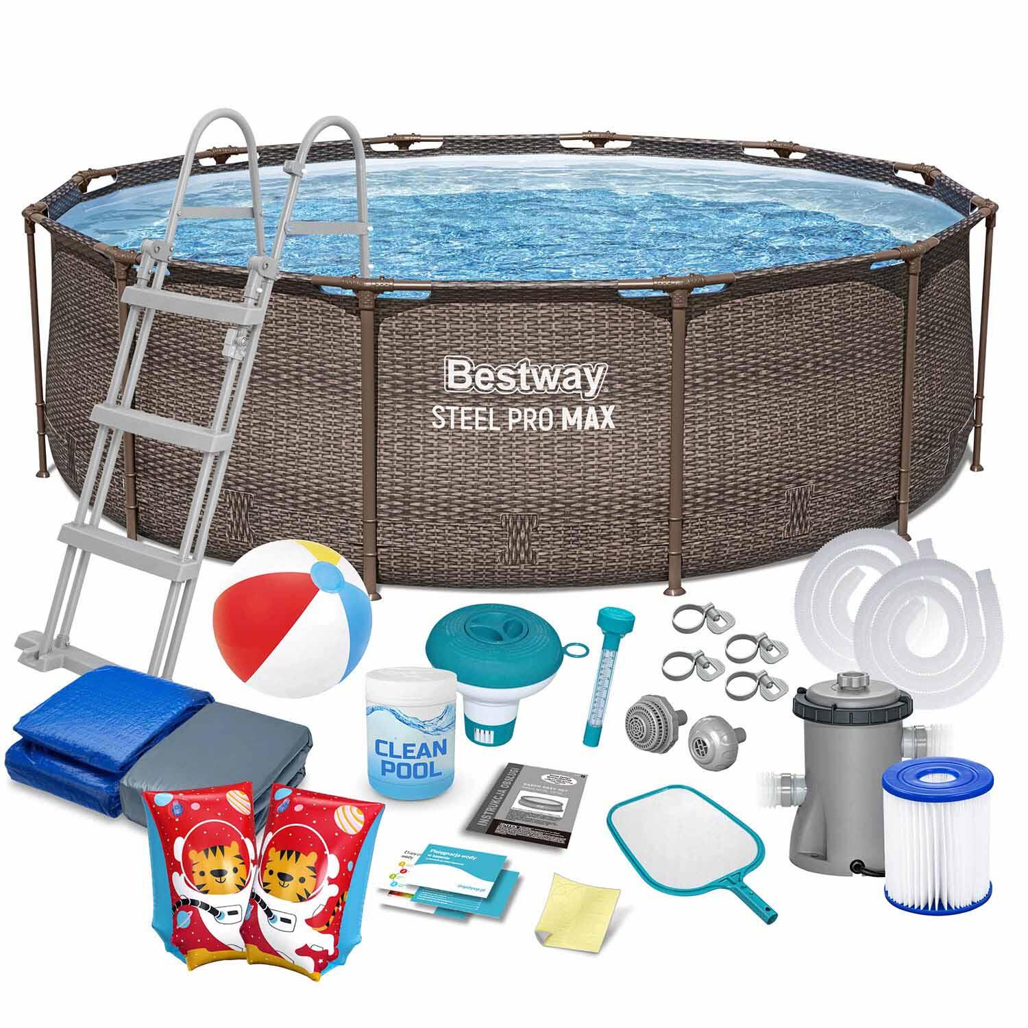Basen ogrodowy stelażowy 18w1 Bestway 56709 366 x 100 cm