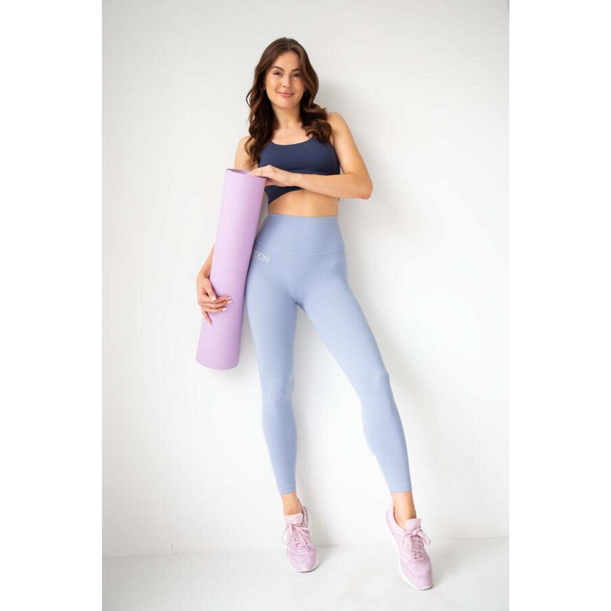 Legginsy do jogi damskie 2skin Pilates baby blue