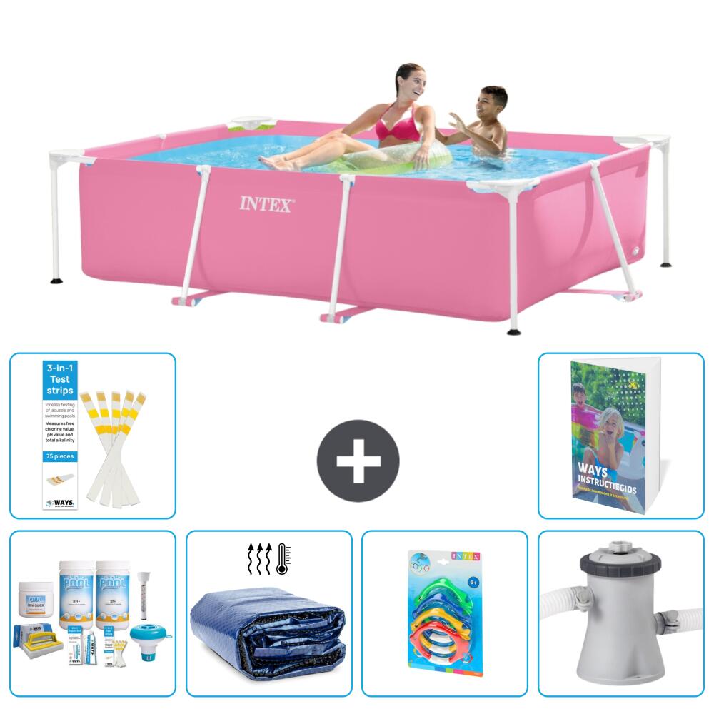 INTEX Basen ze stelażem Prostokątny - 220x150x60 cm - 7-częściowy S108