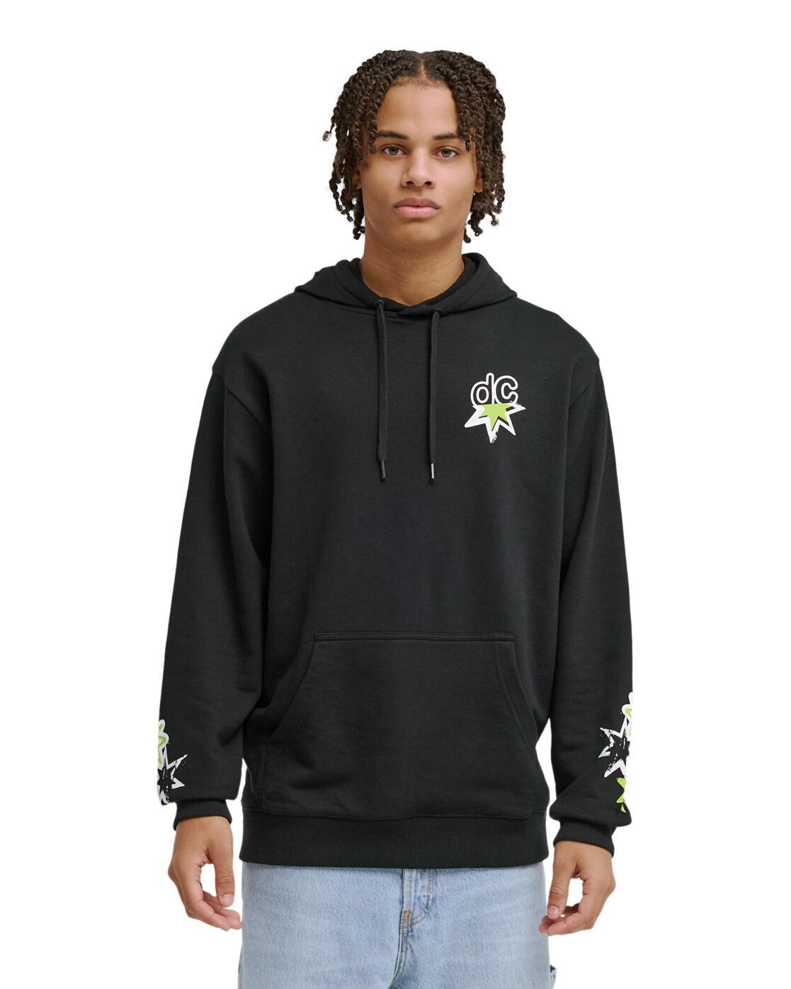Bluza z kapturem dla Mężczyzn SHOCK SIDE Czarny