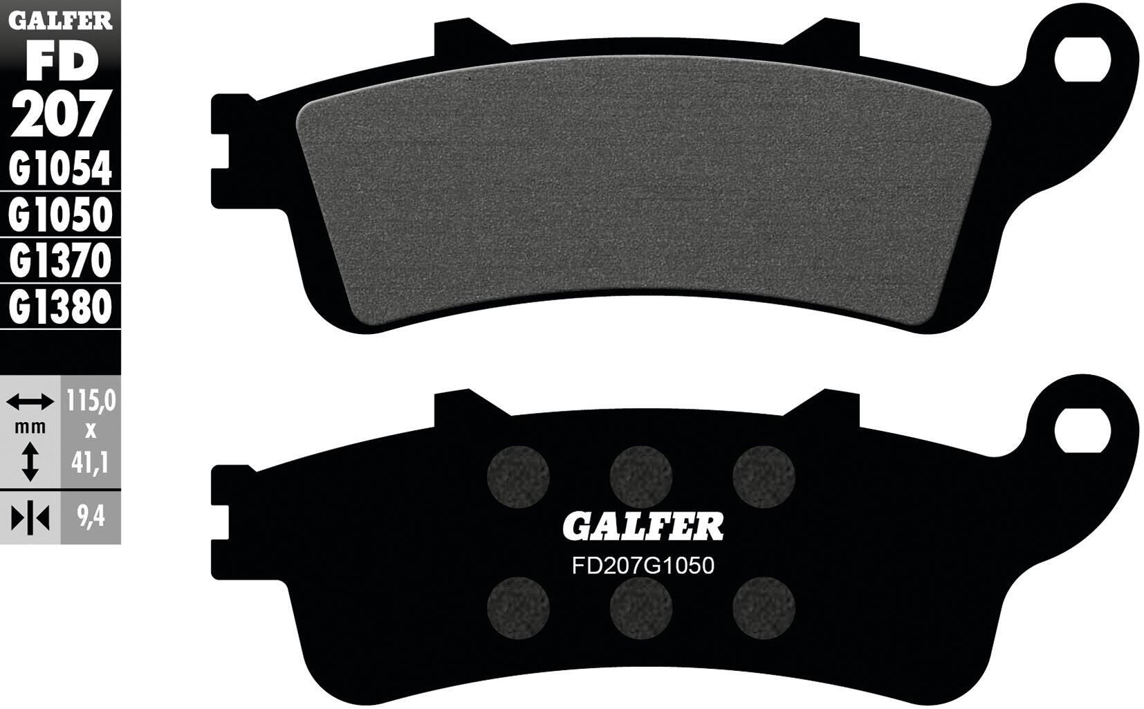 GALFER FD207 G1050 klocki hamulcowe do skutera