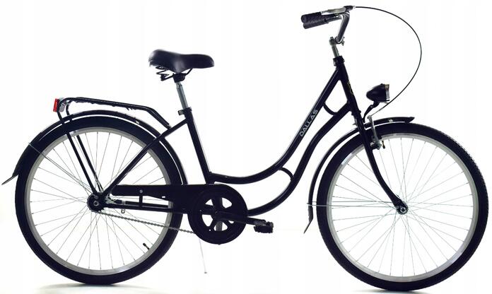 Rower Miejski Dallas Bike Retro z koszem 26 1spd
