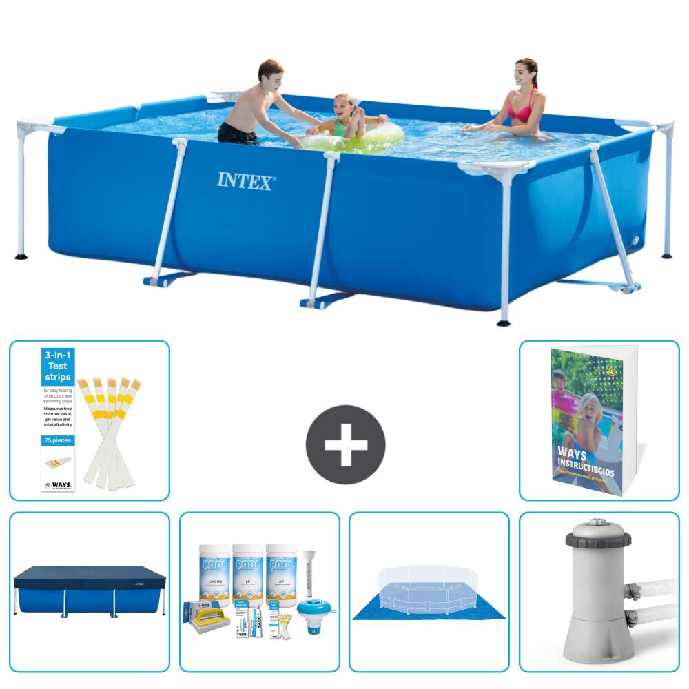 INTEX Basen ze stelażem Prostokątny - 300x200x75 cm - 7-częściowy S77