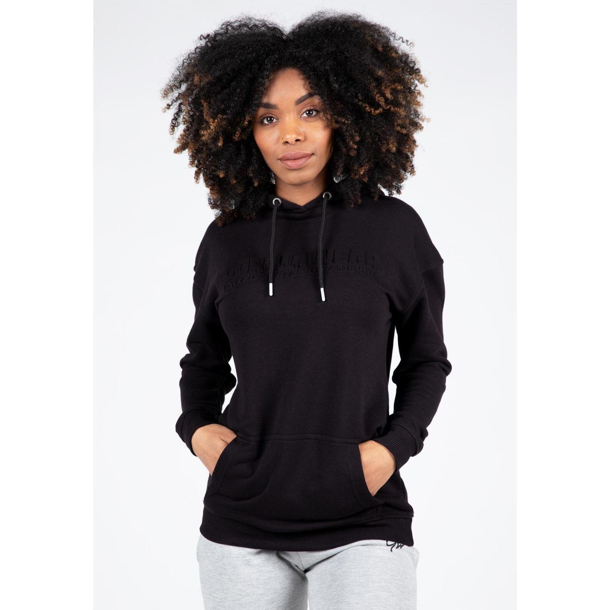 Crowley WoMęskie Oversize bluza z kapturem - Czarny