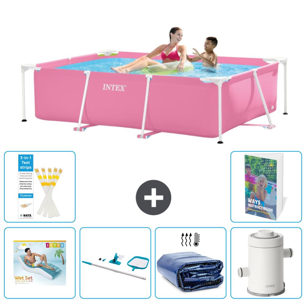 INTEX Basen ze stelażem Prostokątny - 220x150x60 cm - 7-częściowy S96