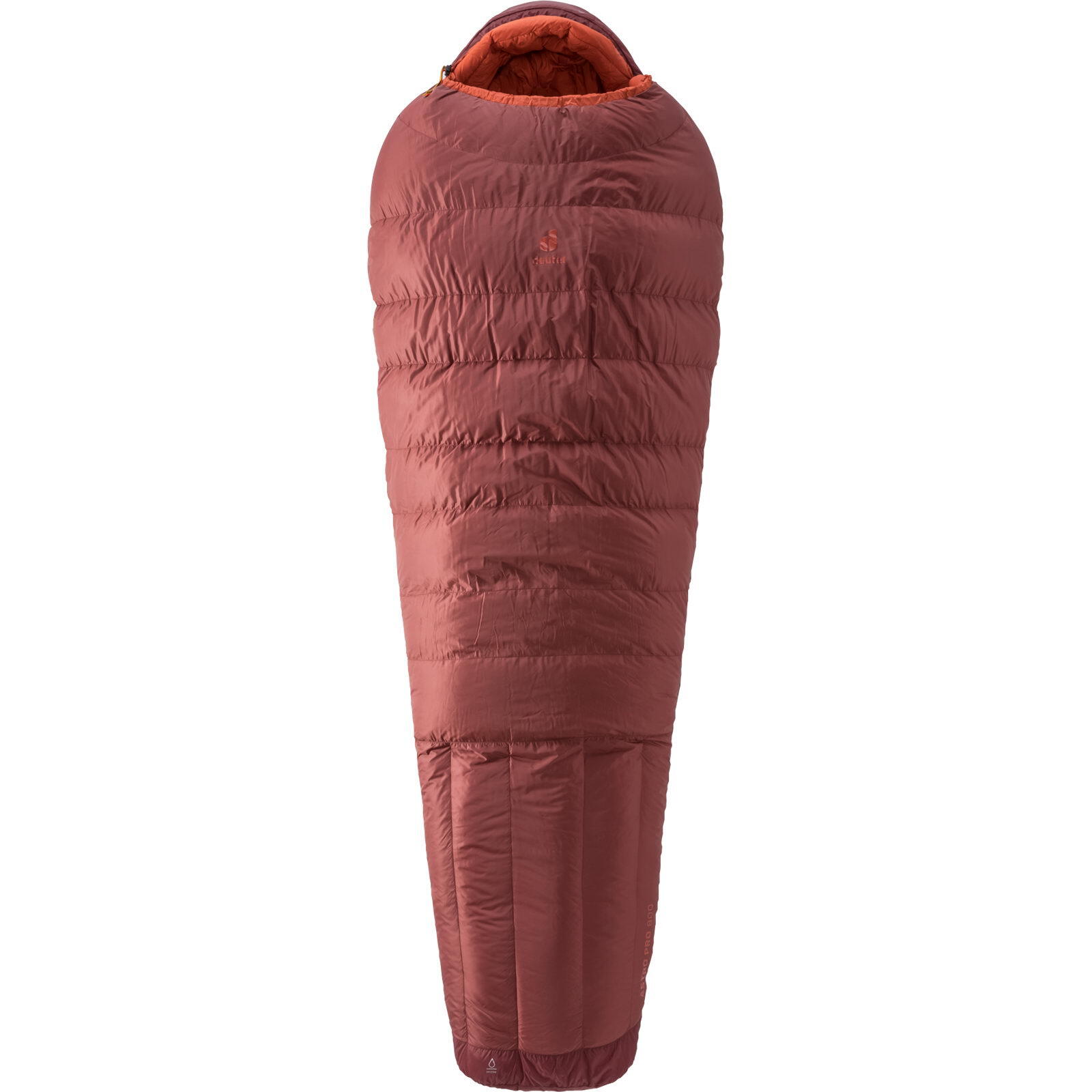 Śpiwór puchowy Deuter Astro Pro 800 (185 cm) - redwood/paprika Lewy