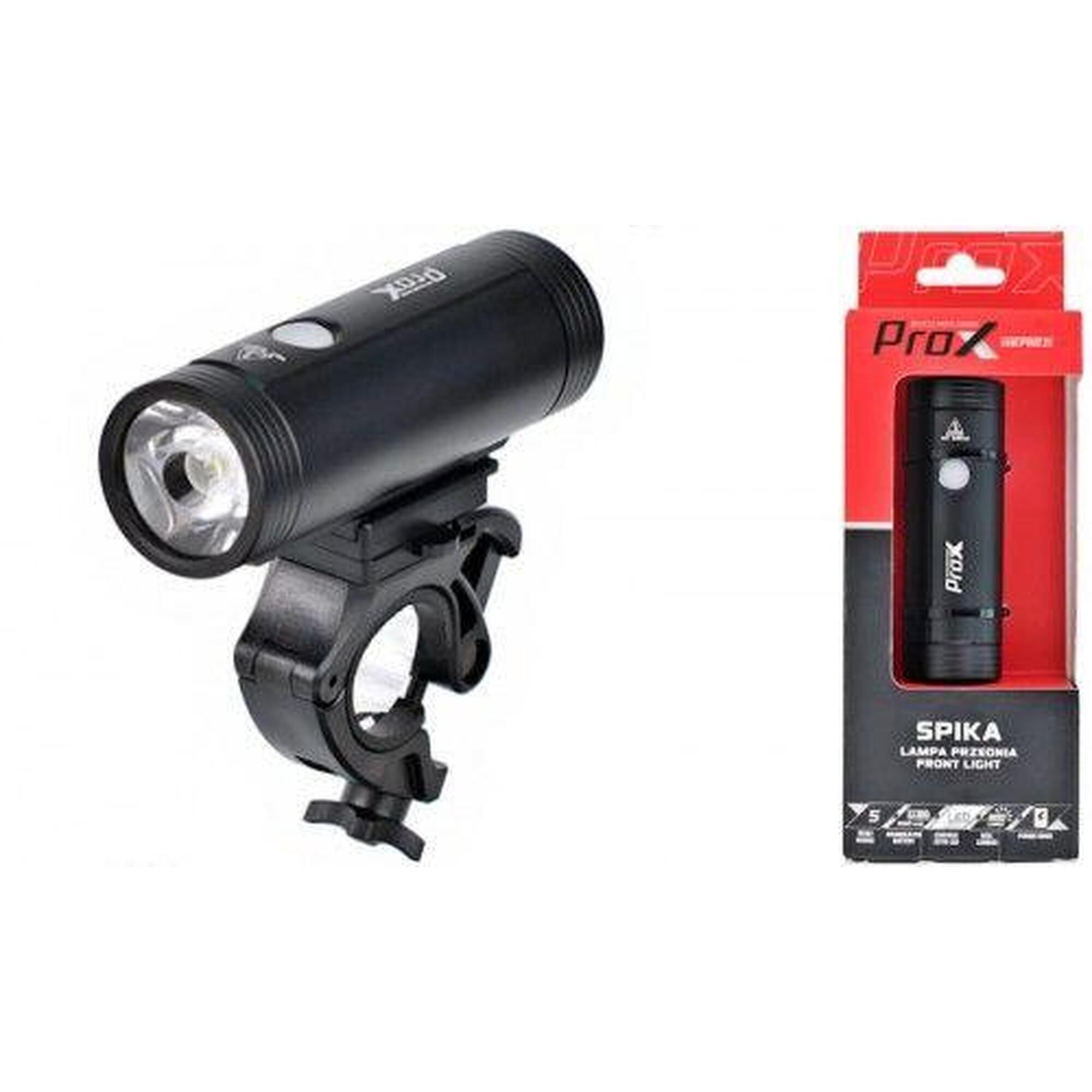 Rowerowa lampka przednia Prox Spika 1100lm  5000mah
