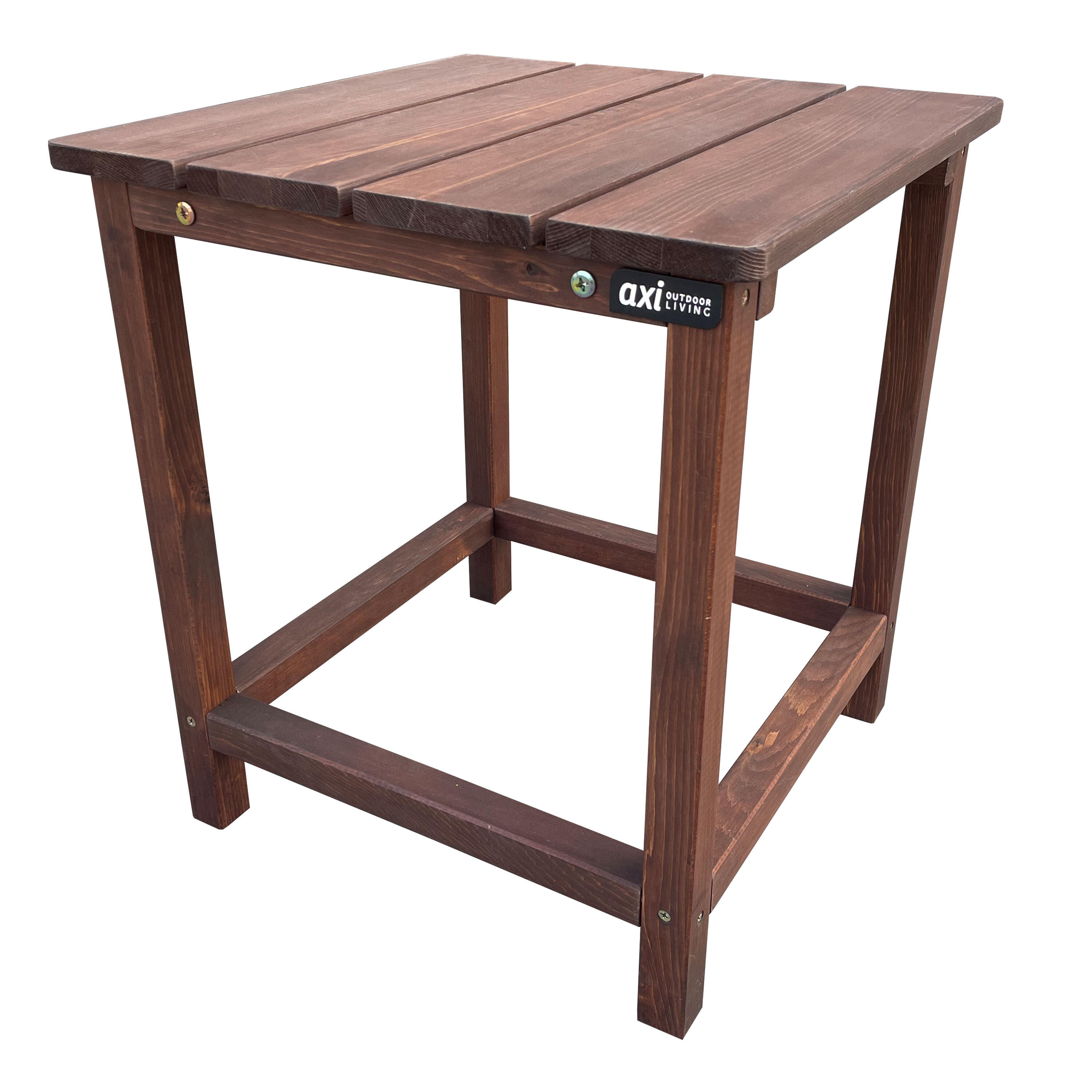 Drewniany stolik pomocniczy – AXI Tess – 40,5 x 40,5 x 46 cm – brazowy Caffe