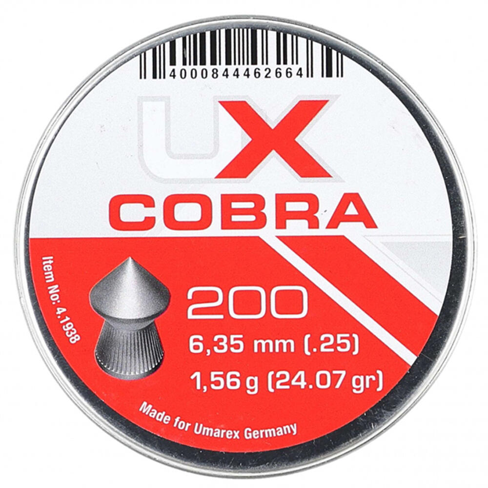 Śrut do wiatrówek Cobra Pointed 1,56 grama kal. 6,35 mm 200 sztuk