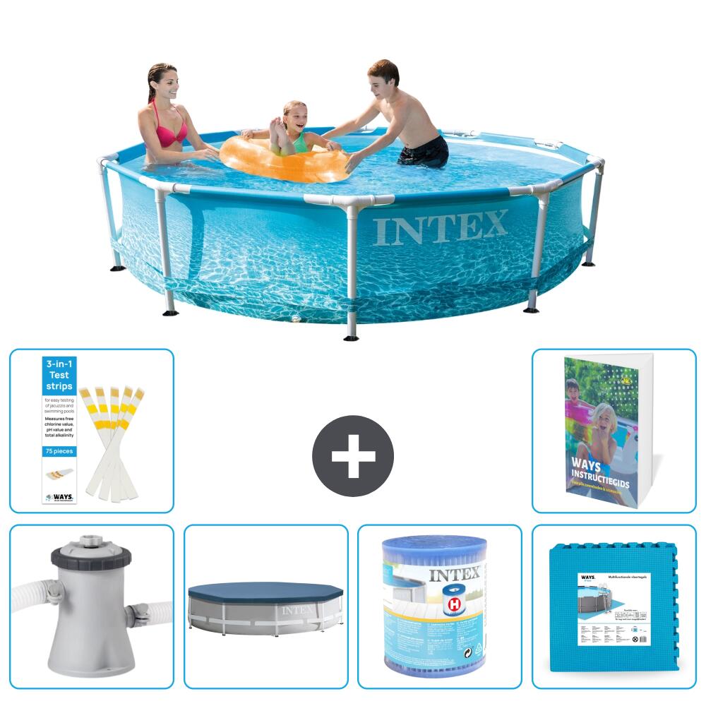 INTEX Basen ze stelażem Okrągły - 305x76 cm - 7-częściowy S254
